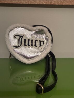 Juicy Couture Heart Shape Sherpa Lined Purse